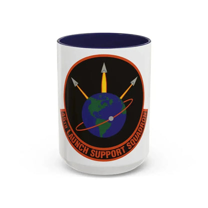 45th Launch Support Squadron (U.S. Air Force) Accent Coffee Mug 15oz Navy - Go Mug Yourself