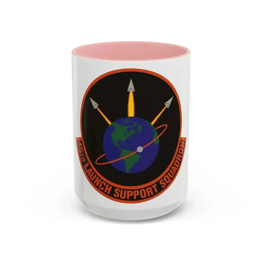 45th Launch Support Squadron (U.S. Air Force) Accent Coffee Mug 15oz Pink - Go Mug Yourself