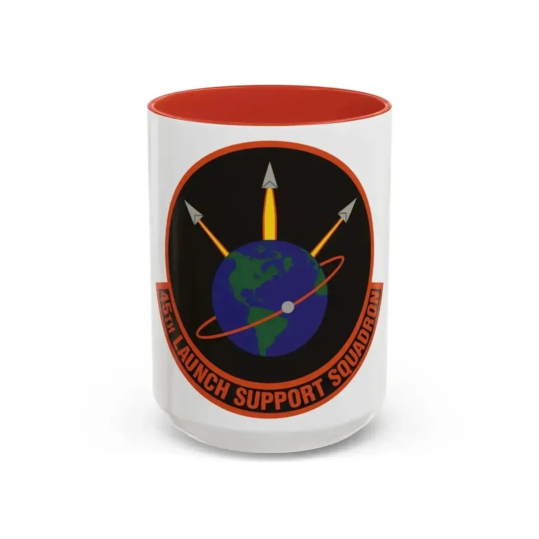 45th Launch Support Squadron (U.S. Air Force) Accent Coffee Mug 15oz Red - Go Mug Yourself