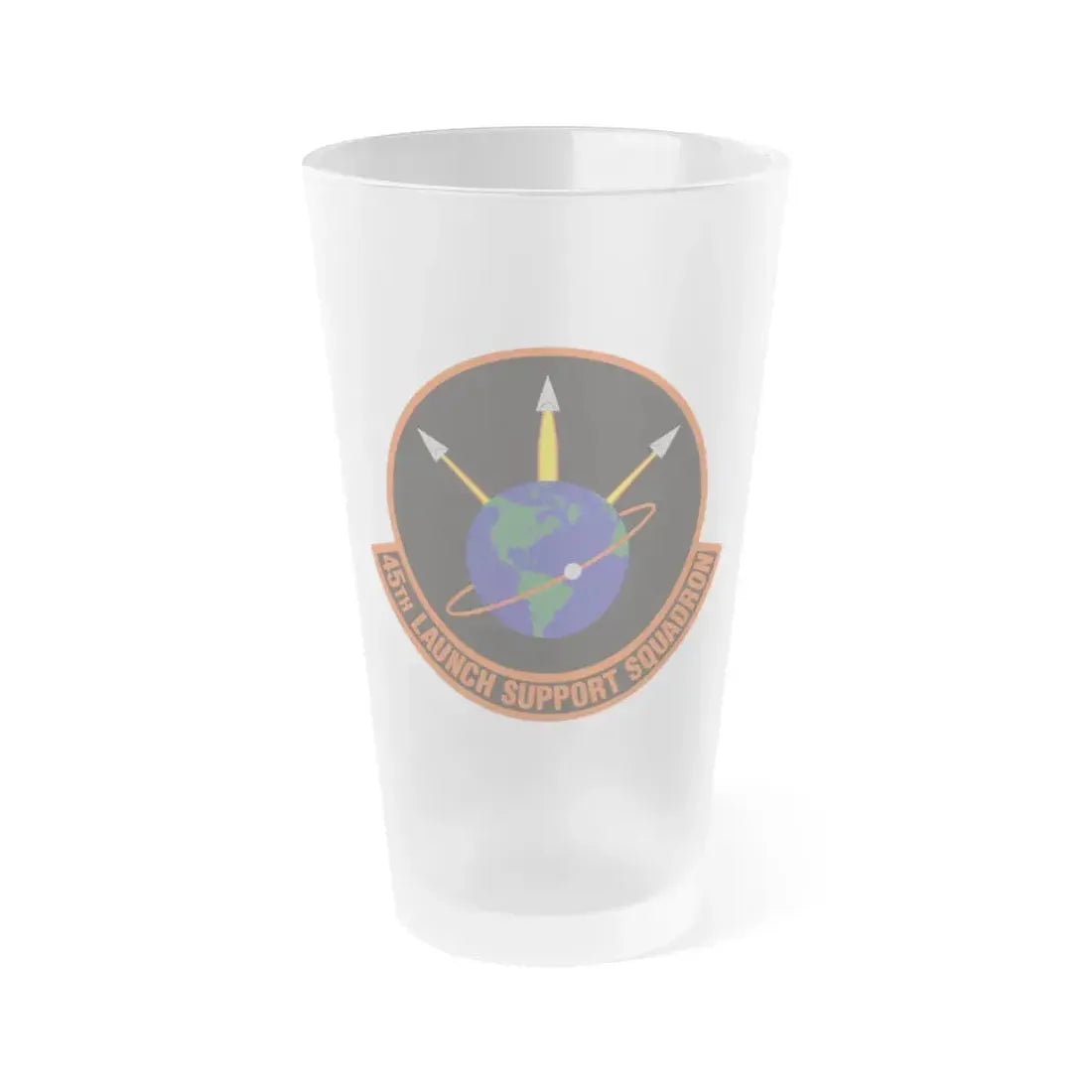 45th Launch Support Squadron (U.S. Air Force) Frosted Pint Glass 16oz 16oz Frosted - Go Mug Yourself