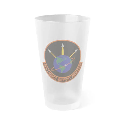 45th Launch Support Squadron (U.S. Air Force) Frosted Pint Glass 16oz 16oz Frosted - Go Mug Yourself