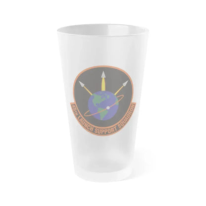 45th Launch Support Squadron (U.S. Air Force) Frosted Pint Glass 16oz 16oz Frosted - Go Mug Yourself