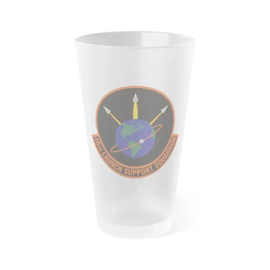 45th Launch Support Squadron (U.S. Air Force) Frosted Pint Glass 16oz 16oz Frosted - Go Mug Yourself