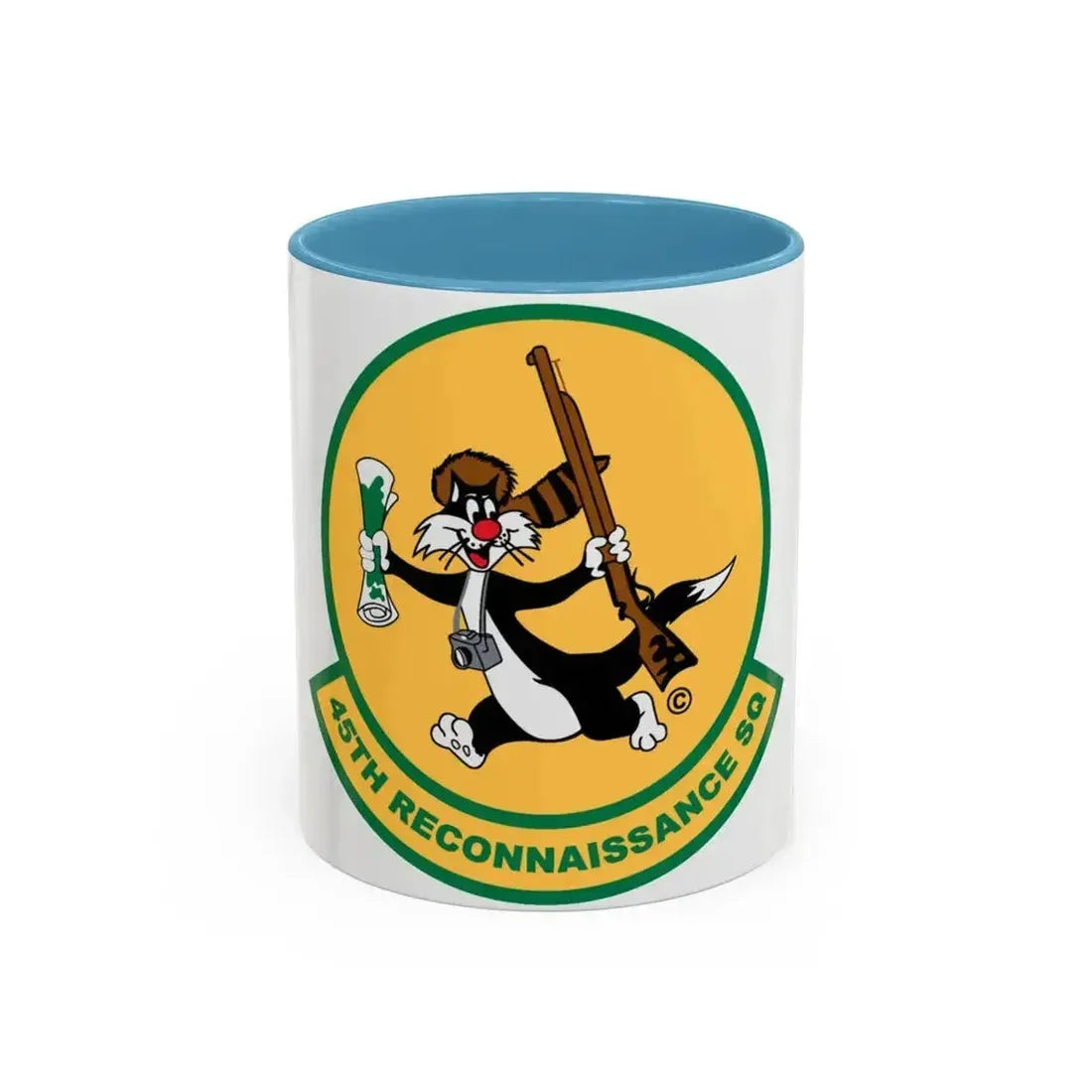 45th Reconnaissance SQ (U.S. Air Force) Accent Coffee Mug 11oz Light Blue - Go Mug Yourself