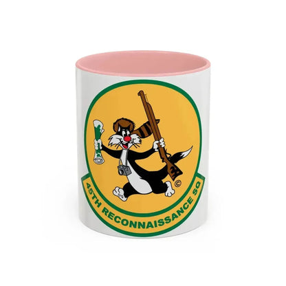 45th Reconnaissance SQ (U.S. Air Force) Accent Coffee Mug 11oz Pink - Go Mug Yourself