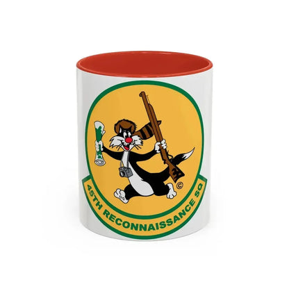 45th Reconnaissance SQ (U.S. Air Force) Accent Coffee Mug 11oz Red - Go Mug Yourself