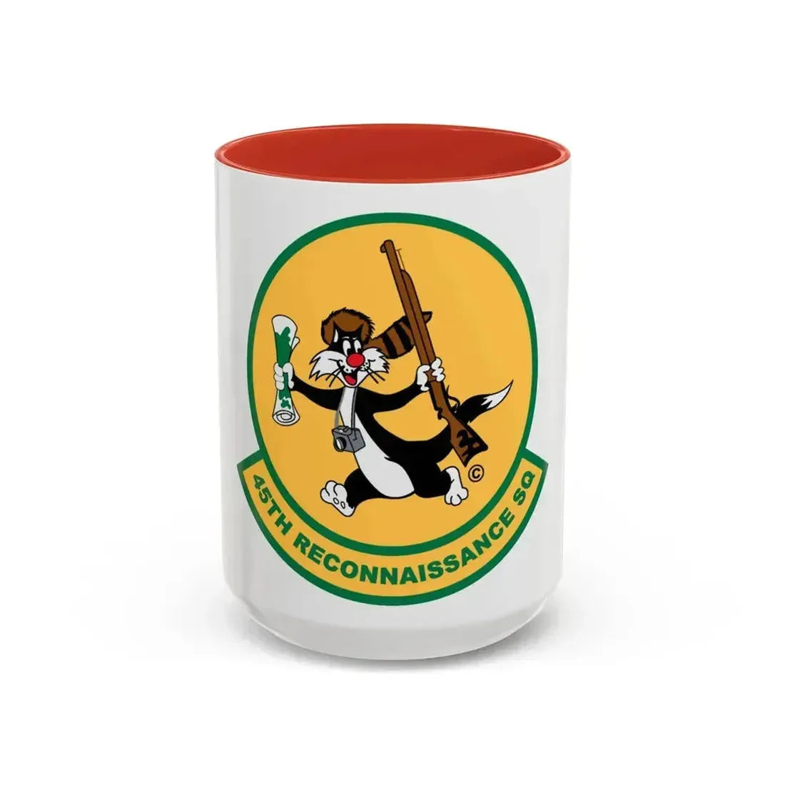 45th Reconnaissance SQ (U.S. Air Force) Accent Coffee Mug 15oz Red - Go Mug Yourself