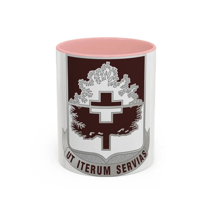 46 Medical Battalion (U.S. Army) Accent Coffee Mug-11oz-Pink-Go Mug Yourself