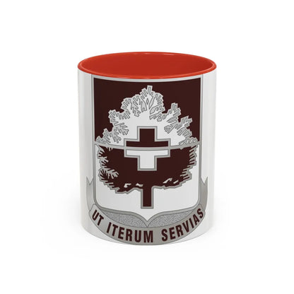 46 Medical Battalion (U.S. Army) Accent Coffee Mug-11oz-Red-Go Mug Yourself