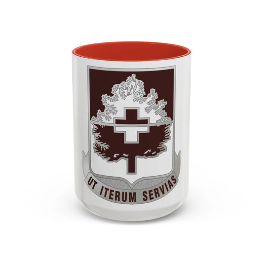 46 Medical Battalion (U.S. Army) Accent Coffee Mug-15oz-Red-Go Mug Yourself