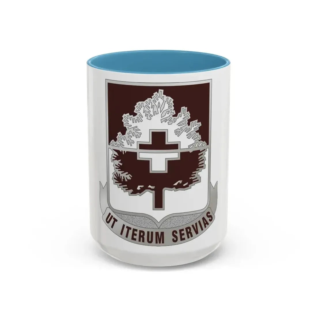 46 Medical Battalion (U.S. Army) Accent Coffee Mug 15oz Light Blue - Go Mug Yourself