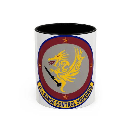 46 Range Control Squadron AFMC (U.S. Air Force) Accent Coffee Mug 11oz Black - Go Mug Yourself