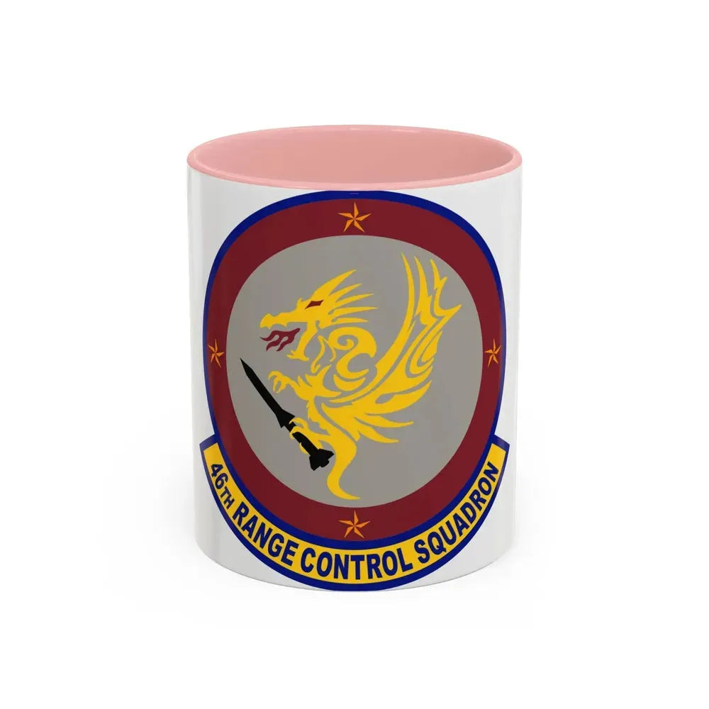 46 Range Control Squadron AFMC (U.S. Air Force) Accent Coffee Mug 11oz Pink - Go Mug Yourself