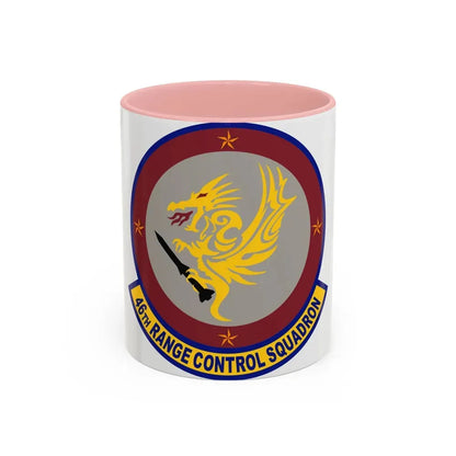 46 Range Control Squadron AFMC (U.S. Air Force) Accent Coffee Mug 11oz Pink - Go Mug Yourself