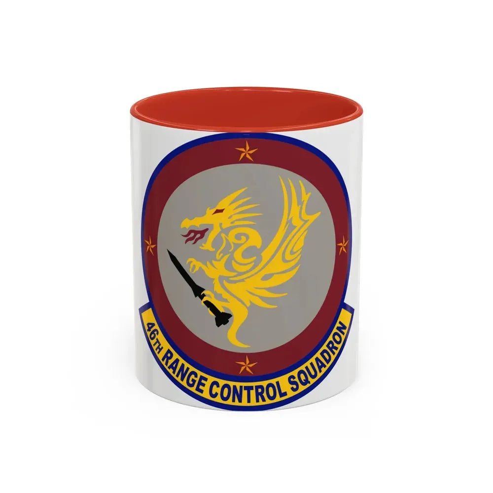 46 Range Control Squadron AFMC (U.S. Air Force) Accent Coffee Mug 11oz Red - Go Mug Yourself