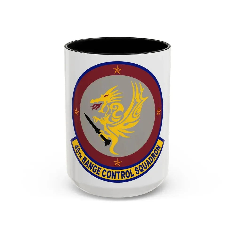 46 Range Control Squadron AFMC (U.S. Air Force) Accent Coffee Mug 15oz Black - Go Mug Yourself