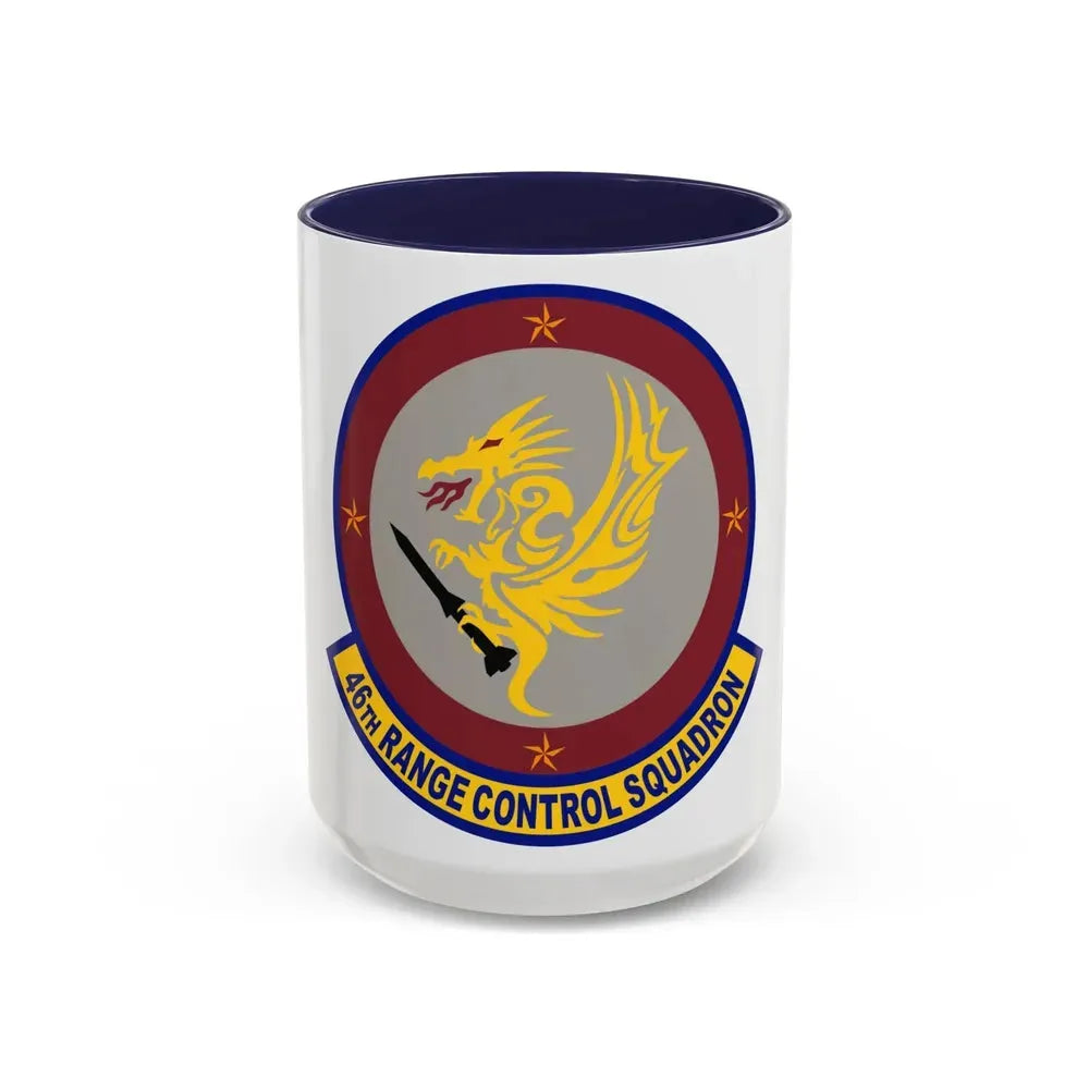 46 Range Control Squadron AFMC (U.S. Air Force) Accent Coffee Mug 15oz Navy - Go Mug Yourself