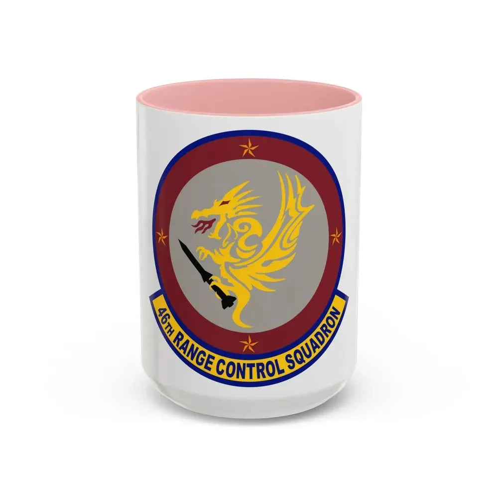 46 Range Control Squadron AFMC (U.S. Air Force) Accent Coffee Mug 15oz Pink - Go Mug Yourself