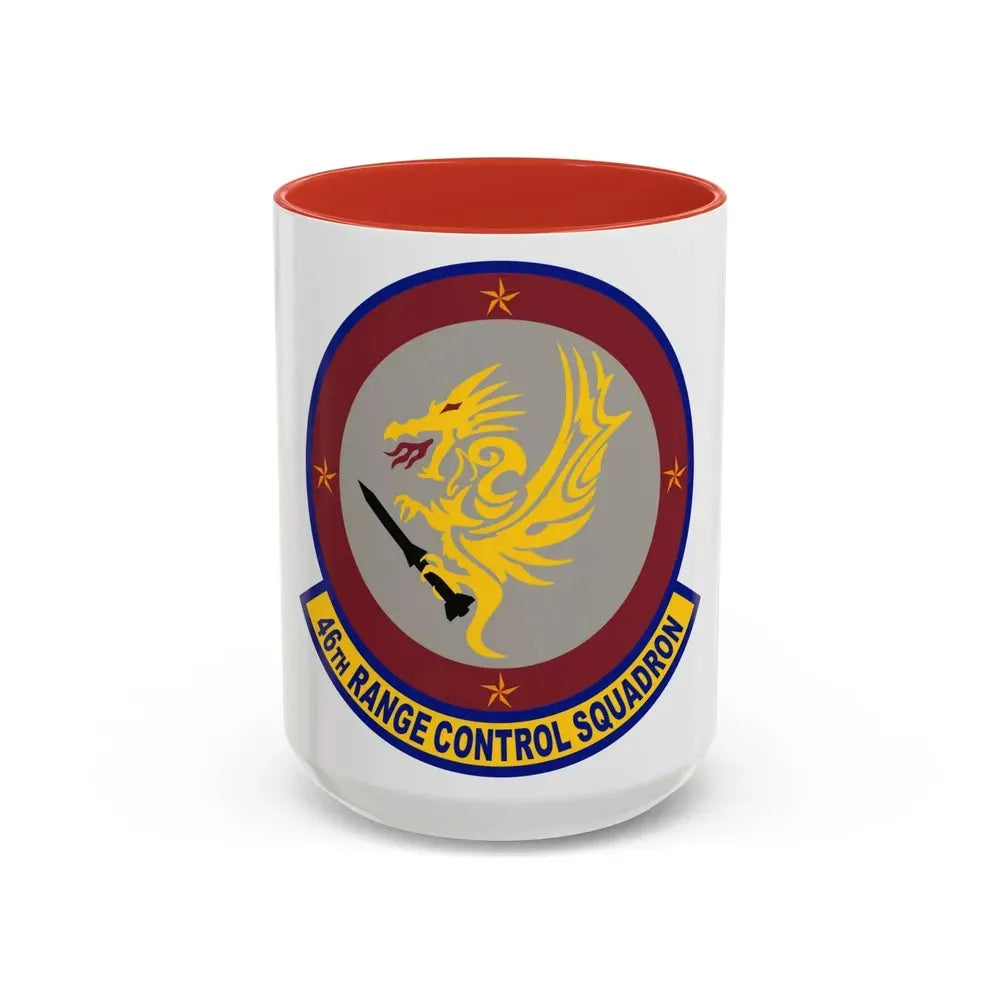 46 Range Control Squadron AFMC (U.S. Air Force) Accent Coffee Mug 15oz Red - Go Mug Yourself