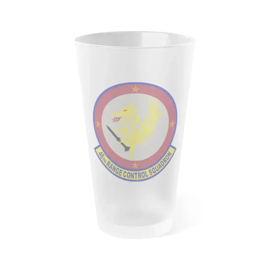 46 Range Control Squadron AFMC (U.S. Air Force) Frosted Pint Glass 16oz 16oz Frosted - Go Mug Yourself