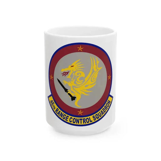 46 Range Control Squadron AFMC (U.S. Air Force) White Coffee Mug 15oz - Go Mug Yourself