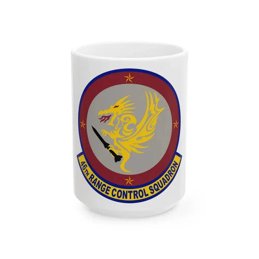 46 Range Control Squadron AFMC (U.S. Air Force) White Coffee Mug 15oz - Go Mug Yourself