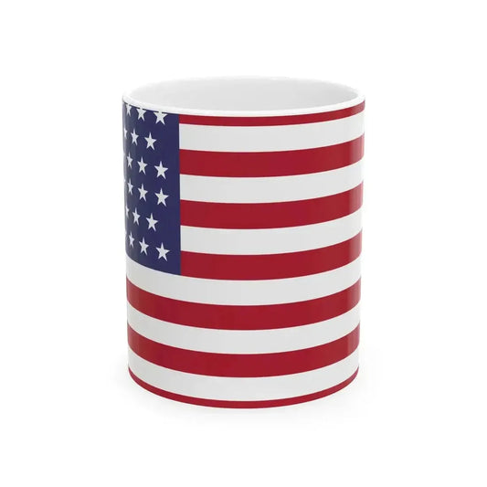 46 Star US Flag (United States) White Coffee Mug 11oz - Go Mug Yourself