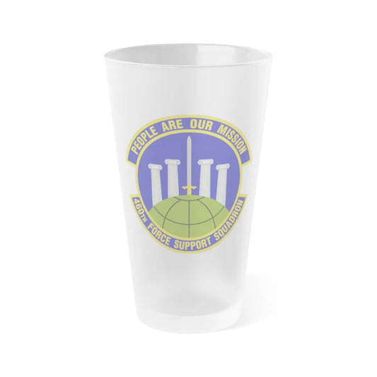 460 Force Support Squadron AFSPC (U.S. Air Force) Frosted Pint Glass 16oz-Go Mug Yourself