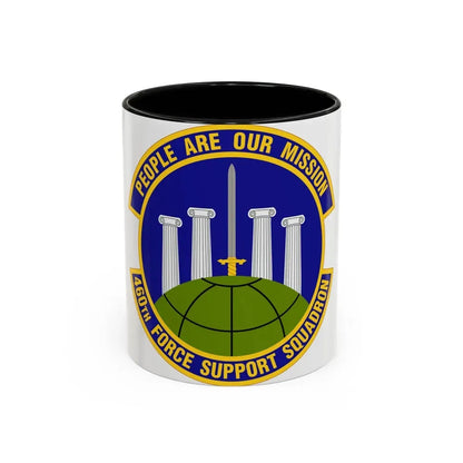 460 Force Support Squadron AFSPC (U.S. Air Force) Accent Coffee Mug 11oz Black - Go Mug Yourself