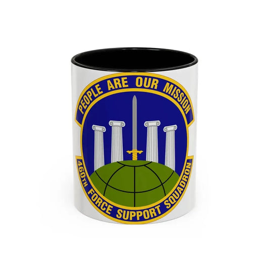 460 Force Support Squadron AFSPC (U.S. Air Force) Accent Coffee Mug 11oz Black - Go Mug Yourself