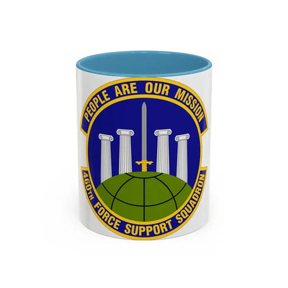 460 Force Support Squadron AFSPC (U.S. Air Force) Accent Coffee Mug 11oz Light Blue - Go Mug Yourself