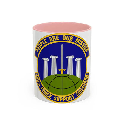 460 Force Support Squadron AFSPC (U.S. Air Force) Accent Coffee Mug 11oz Pink - Go Mug Yourself