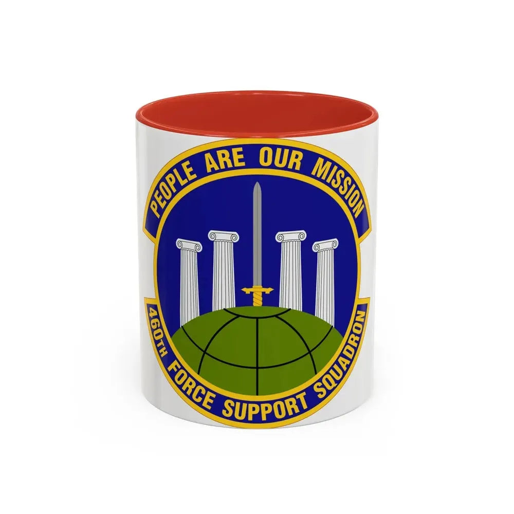 460 Force Support Squadron AFSPC (U.S. Air Force) Accent Coffee Mug 11oz Red - Go Mug Yourself