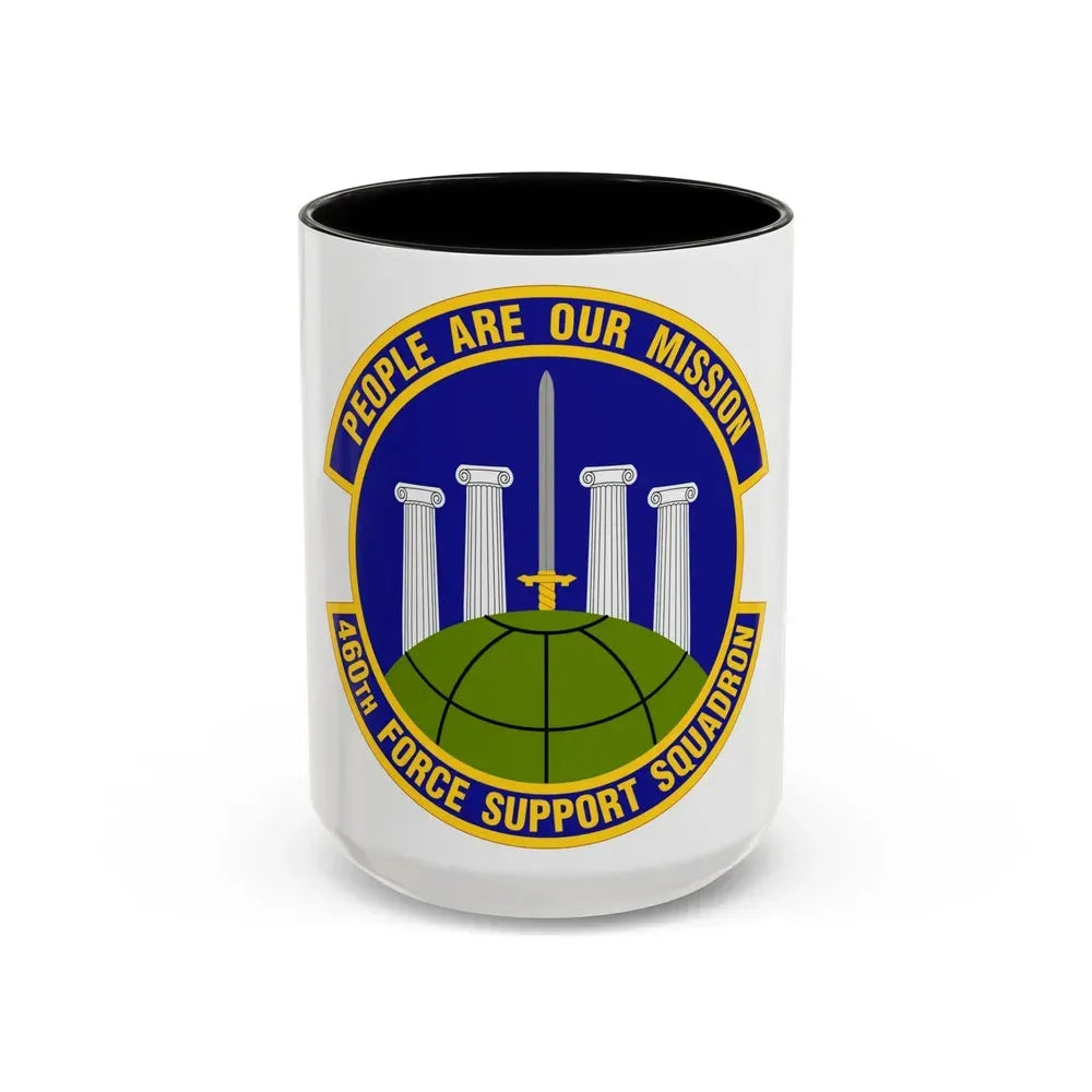 460 Force Support Squadron AFSPC (U.S. Air Force) Accent Coffee Mug 15oz Black - Go Mug Yourself
