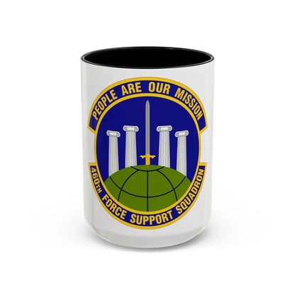 460 Force Support Squadron AFSPC (U.S. Air Force) Accent Coffee Mug 15oz Black - Go Mug Yourself