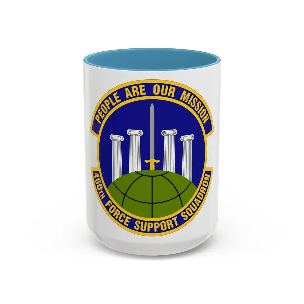 460 Force Support Squadron AFSPC (U.S. Air Force) Accent Coffee Mug 15oz Light Blue - Go Mug Yourself