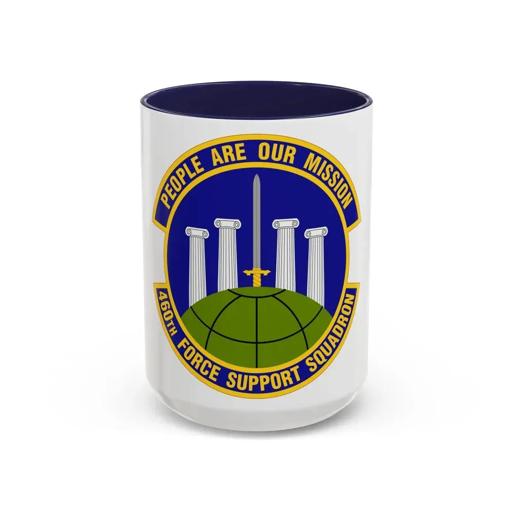 460 Force Support Squadron AFSPC (U.S. Air Force) Accent Coffee Mug 15oz Navy - Go Mug Yourself
