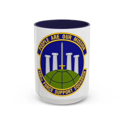 460 Force Support Squadron AFSPC (U.S. Air Force) Accent Coffee Mug 15oz Navy - Go Mug Yourself