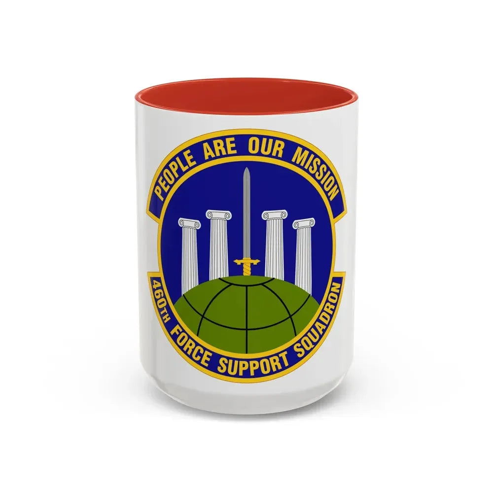 460 Force Support Squadron AFSPC (U.S. Air Force) Accent Coffee Mug 15oz Red - Go Mug Yourself