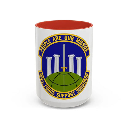 460 Force Support Squadron AFSPC (U.S. Air Force) Accent Coffee Mug 15oz Red - Go Mug Yourself