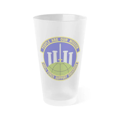 460 Force Support Squadron AFSPC (U.S. Air Force) Frosted Pint Glass 16oz Default Title - Go Mug Yourself