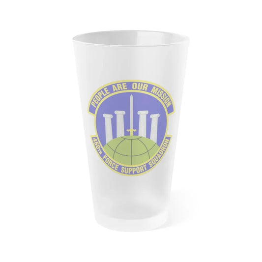 460 Force Support Squadron AFSPC (U.S. Air Force) Frosted Pint Glass 16oz Default Title - Go Mug Yourself