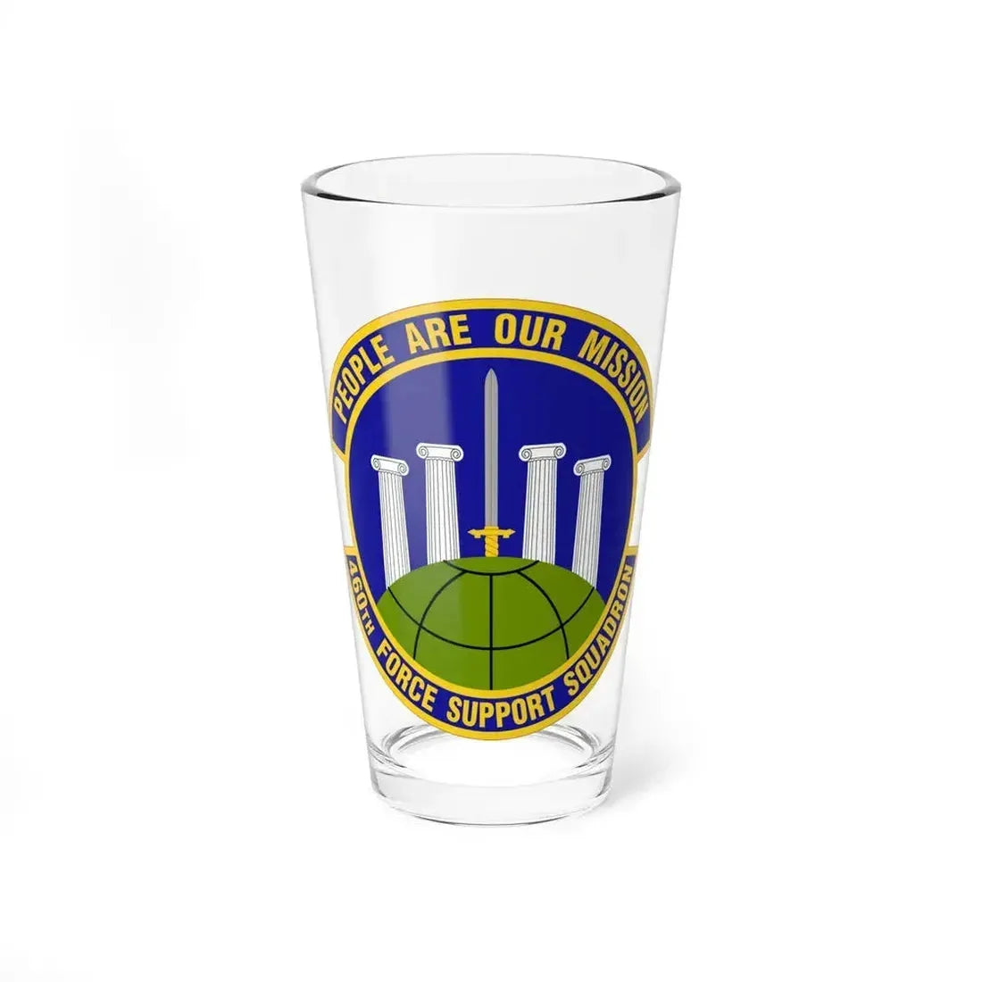 460 Force Support Squadron AFSPC (U.S. Air Force) Pint Glass 16oz 16oz - Go Mug Yourself