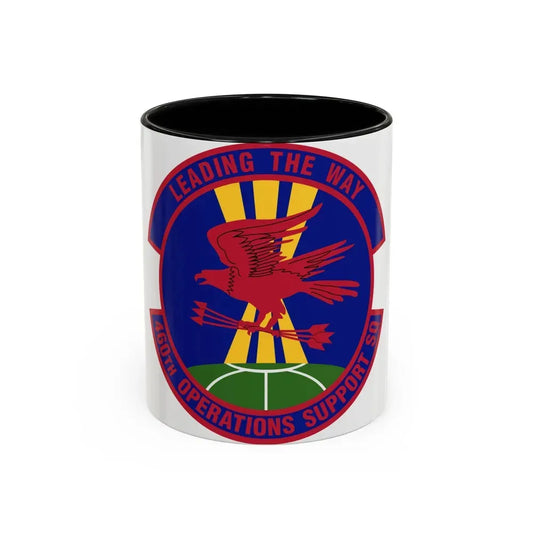 460 Operations Support Squadron USSF (U.S. Air Force) Accent Coffee Mug 11oz Black - Go Mug Yourself