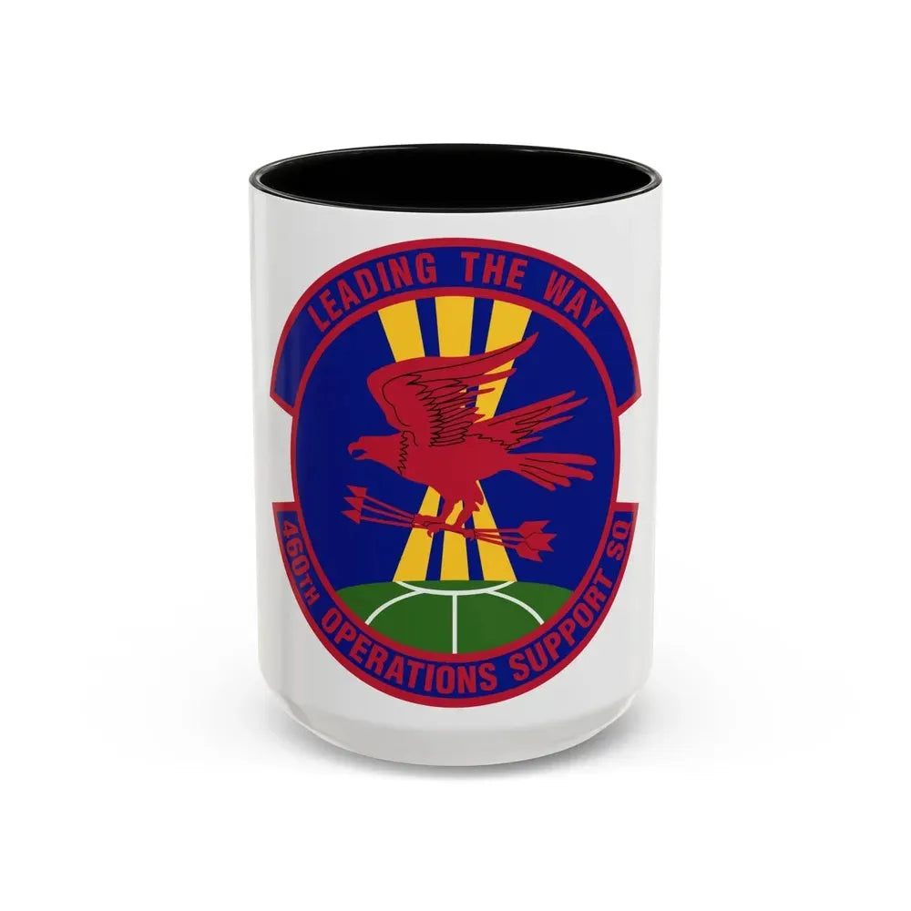 460 Operations Support Squadron USSF (U.S. Air Force) Accent Coffee Mug 15oz Black - Go Mug Yourself