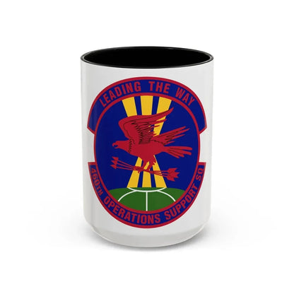 460 Operations Support Squadron USSF (U.S. Air Force) Accent Coffee Mug 15oz Black - Go Mug Yourself