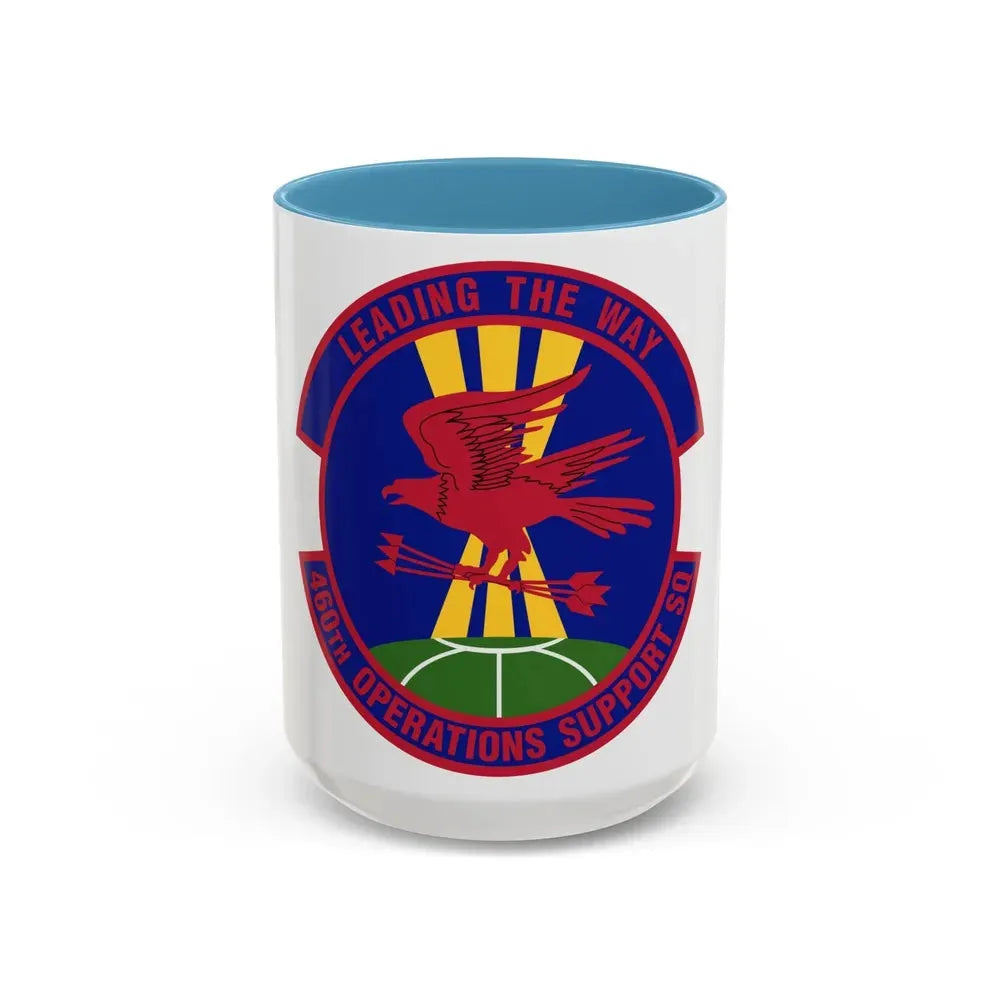 460 Operations Support Squadron USSF (U.S. Air Force) Accent Coffee Mug 15oz Light Blue - Go Mug Yourself