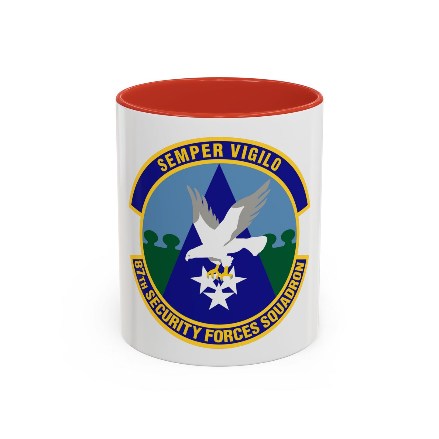 87 Security Forces Squadron AMC (U.S. Air Force) Accent Coffee Mug