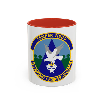 87 Security Forces Squadron AMC (U.S. Air Force) Accent Coffee Mug