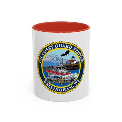 USCG Station Bellingham WA (U.S. Coast Guard) Accent Coffee Mug